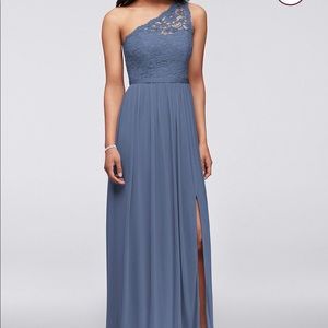 David’s Bridal STEEL BLUE Size 2